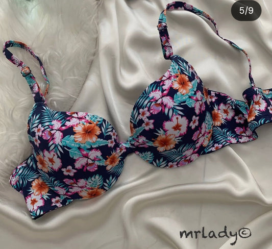 Floral Light Push Up Bra