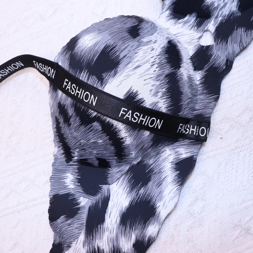 Animal Pattern T cup push up Bra